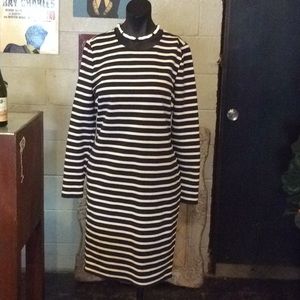 Michael Kors Navy Blue Striped Dress